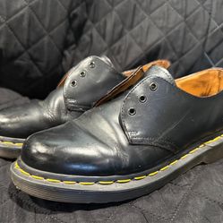 DR MARTENS 1461 BLACK SMOOTH LEATHER OXFORD SHOES MADE IN ENGLAND 4 UK DOC