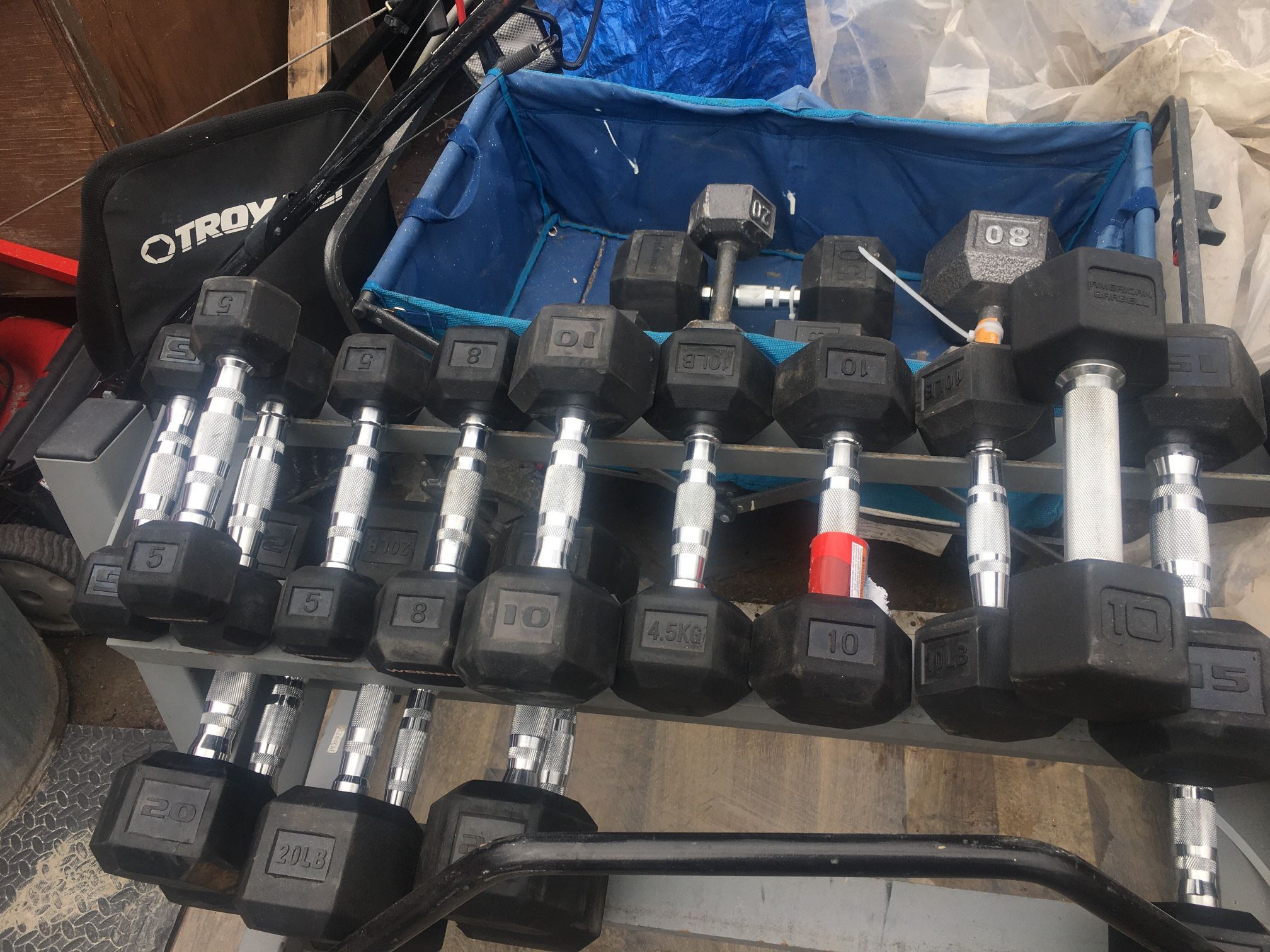 Rubber Hex Dumbbells 1.50 per Pound