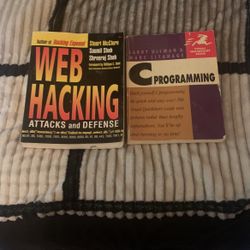 2 Computer Books: C Programming And Web Hacking 