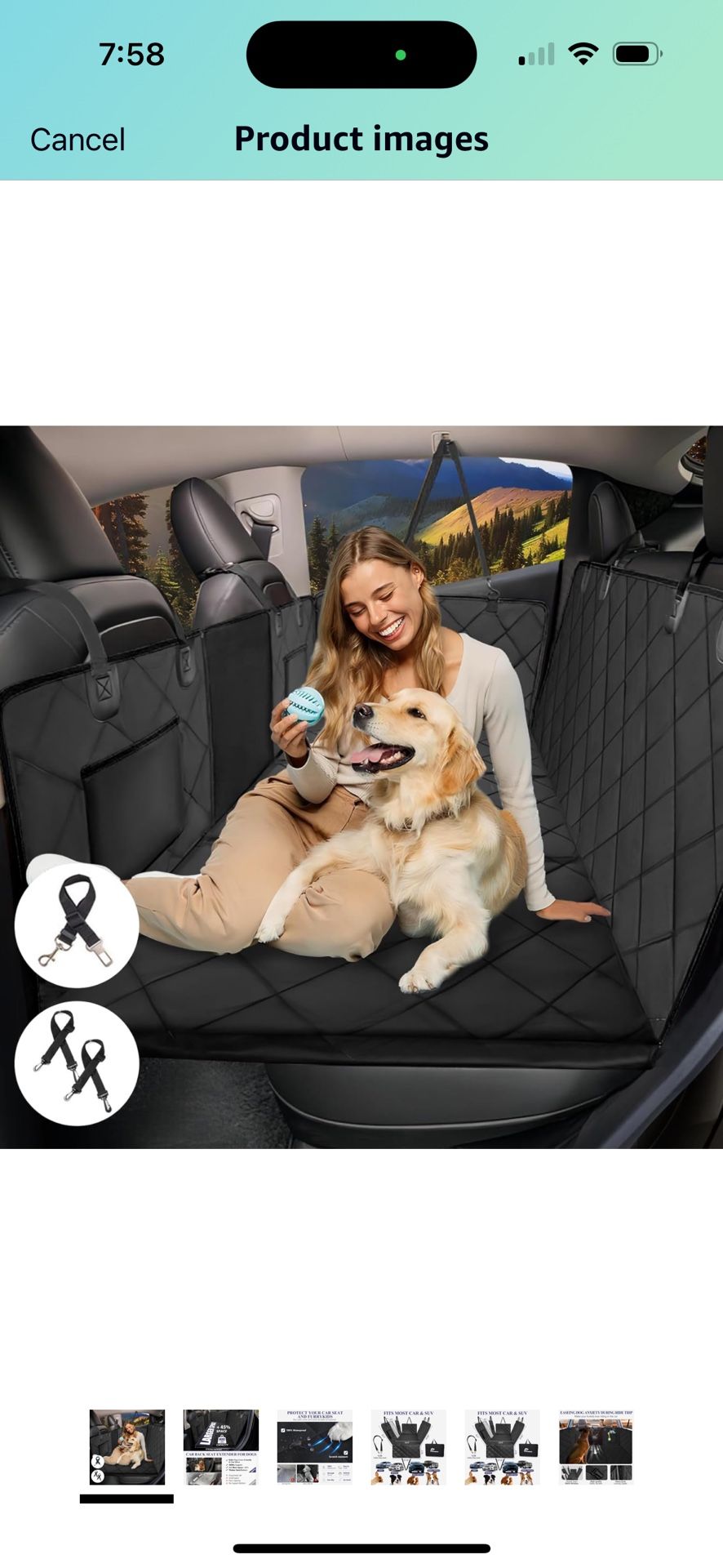 Back Seat Extender for Dogs, Dog Car Seat Cover for Back Seat Supports 400lbs, Hard Bottom Backseat Extender for Dogs, Waterproof Dog Hammock for Car,