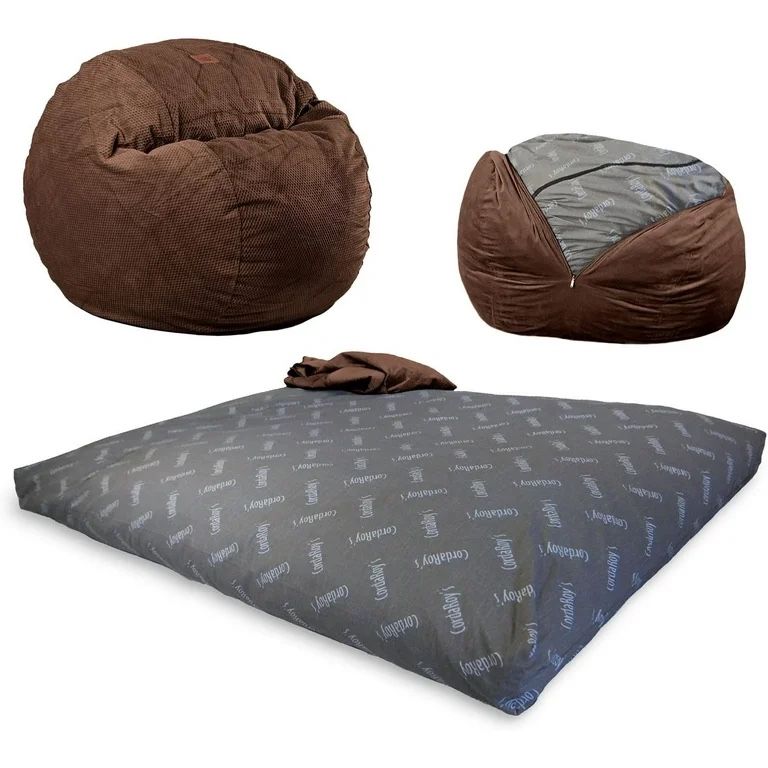 Cordoroy Bean Bag Queen Mattress