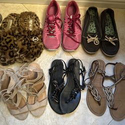 Lot Of 6 Pairs Of Women’s Shoes Nike, Michael Kors Etc Size 7