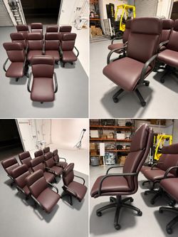 9 Leather Office Chairs Available