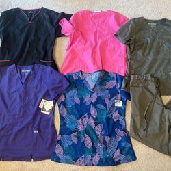 Medical Scrubs (5 Tops And One Pants)