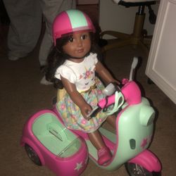 My Life As RC Scooter with Detachable Sidecar, 18” Doll