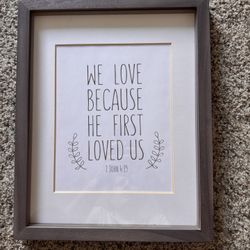 Grey Frame With Bible Scripture 12x15