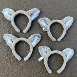 4 Brand new Great Wolf Lodge cat/wolf ear headbands, costume accessory
