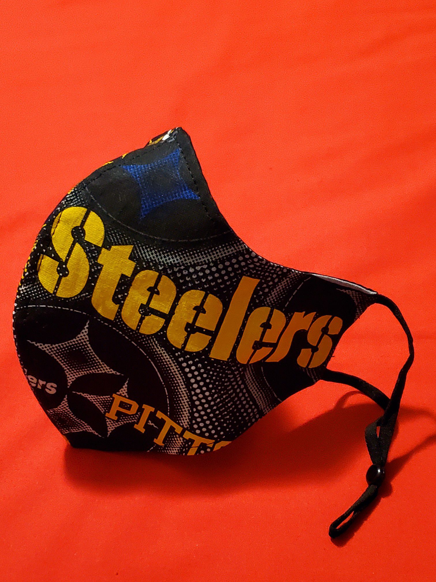 Handmade Pittsburgh Steelers Adjustable Face Mask