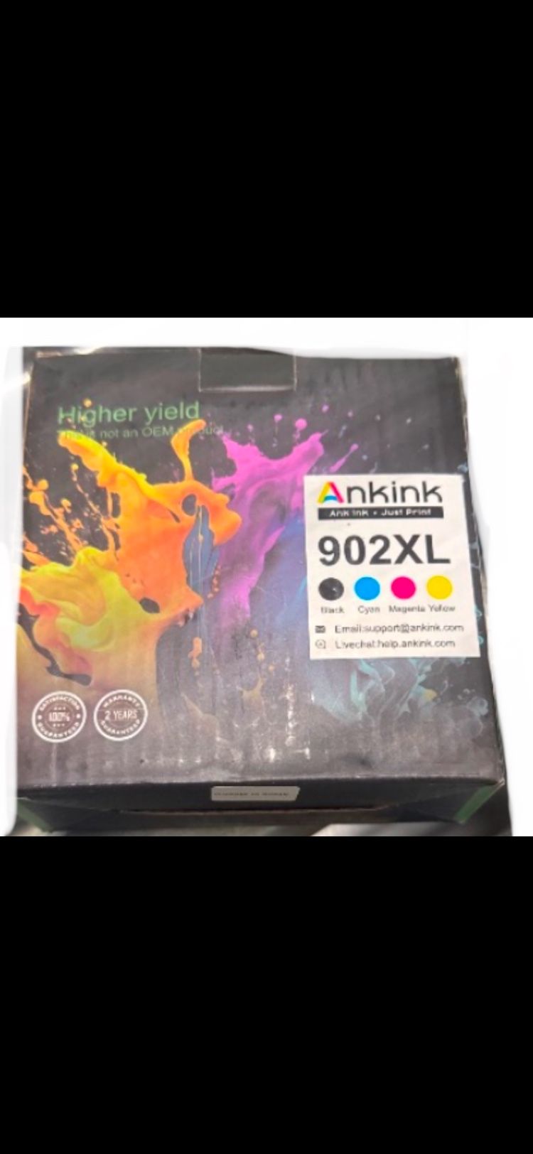 Ankink Compatible Ink Cartridge 902XL Replacement For HP 902 XL HP902 (BCMY Combo 4 Pack) Work For Officejet Pro 6 6 6 6954 69