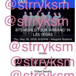 BTS ARIRANG TICKET IN LAS VEGAS