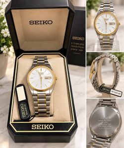 ⌚ Vintage Seiko Quartz Day-Date Watch – Ref. SGG146P – Original Box