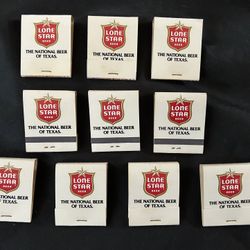 10pc VTG Lone Star Beer Matchbooks 