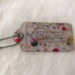 Coach Multicolor Purse Tag 🔴🟣    