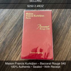 Maison Francis Kurkdjian Paris Baccarat Rouge 540