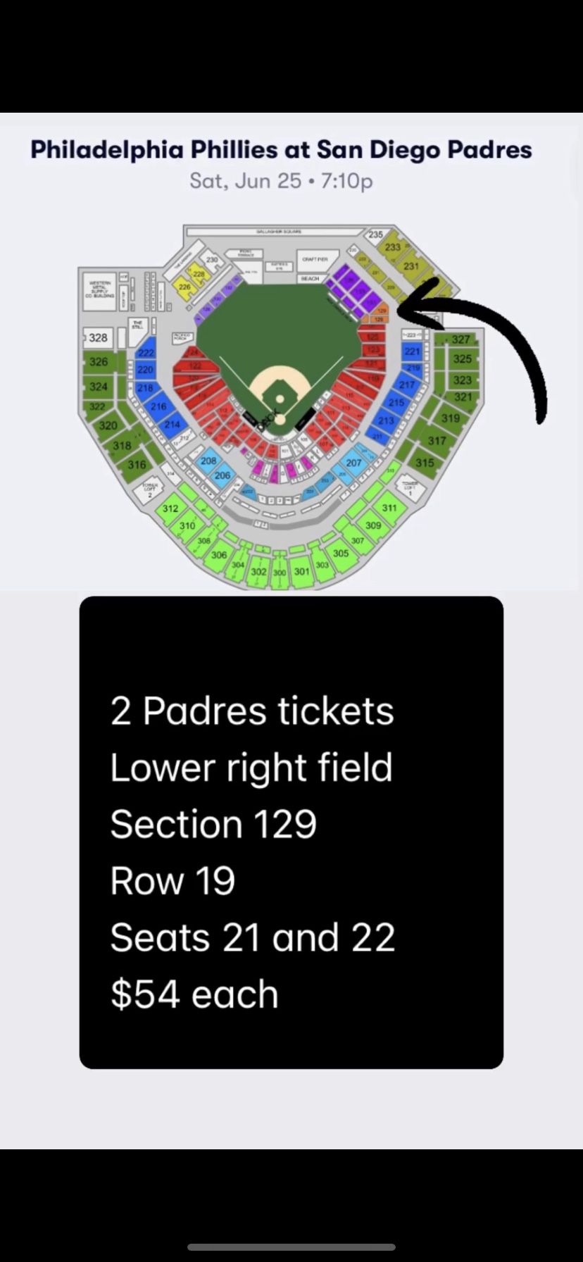 Padre Tickets Saturday June 25