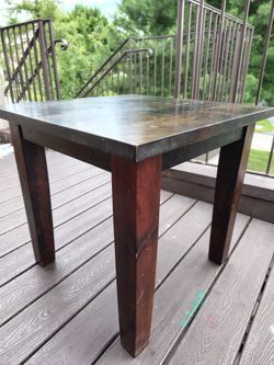 Wood side table