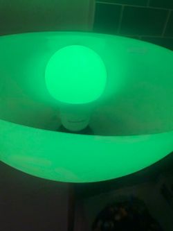 Gold Standing Lamp W/ Color Changing Lights