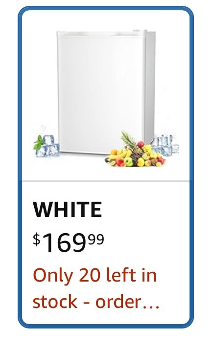 Mini Fridge with Freezer, 2.6 Cu.Ft