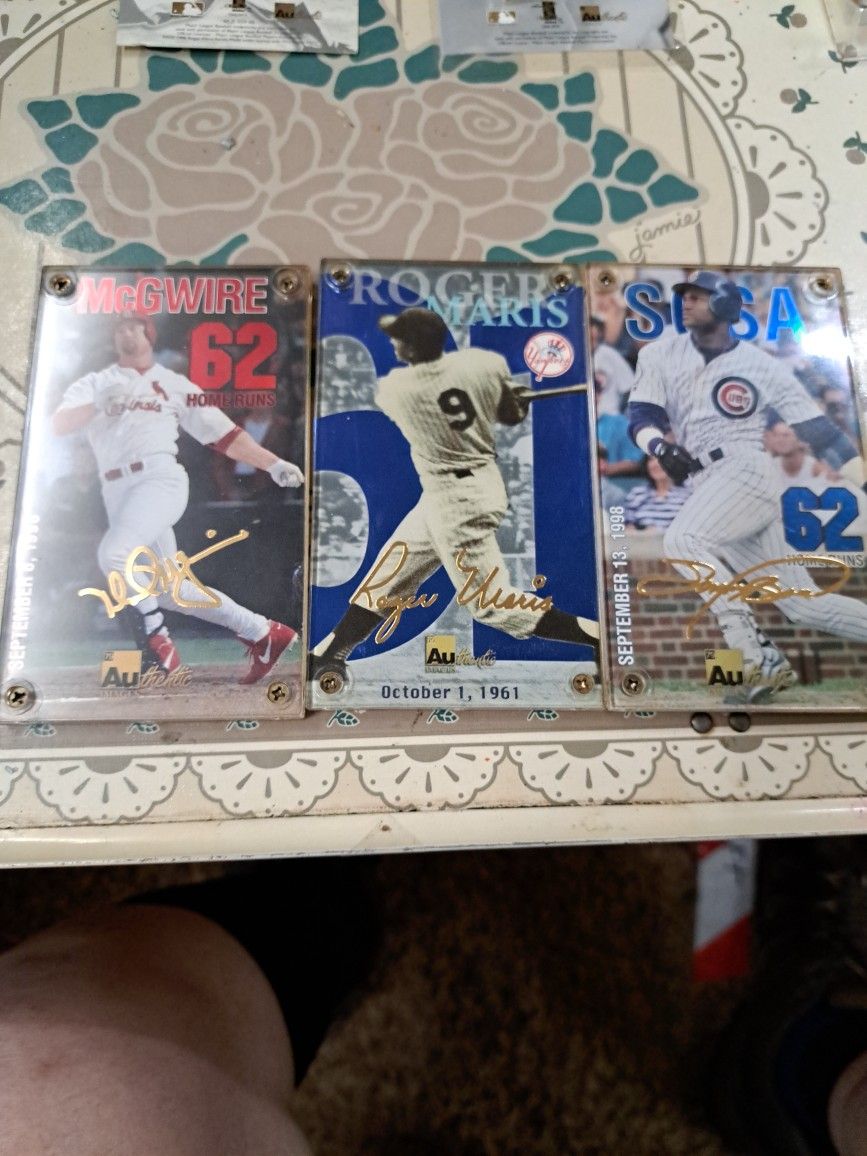 Baseball cards 24 karat gold signature edition