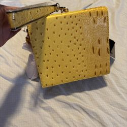 Yellow Croc Purse