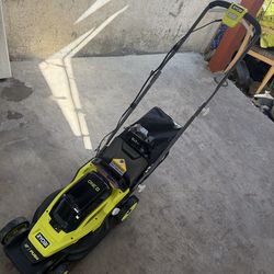 ONE+ 18V 13 in. Cordless Battery Walk Behind Push Lawn Mower with 4.0 Ah Battery and Charger by RYOB