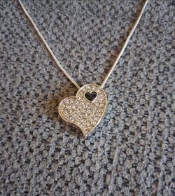 Crystal Tilted Heart Necklace