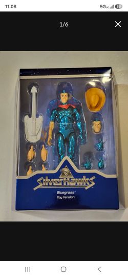 SUPER 7 ULTIMATES. SILVER HAWKS. BLUEGRASS (VAC METAL)  7 " ACTION FIGURE.