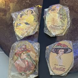Set of 4-1973 Vintage Coca Cola Oval Pocket Mirrors