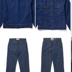 Seager Freewheelin' Denim Jacket XL INDIGO & Autry Long Jeans 36x34 INDIGO