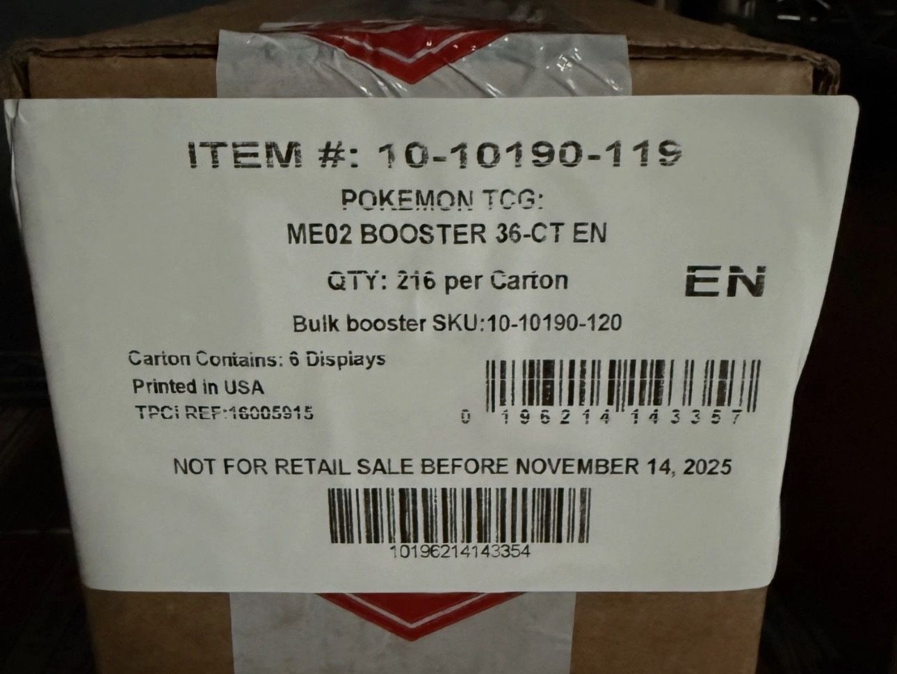 Pokemon Phantasmal Flames Booster Box Case