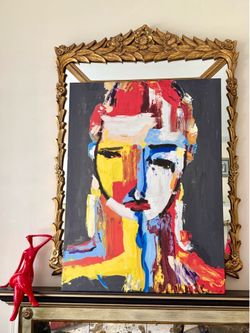 Bruno Mascolo "Enlightened" Abstract Face Giclee print (Large 30" x 40")