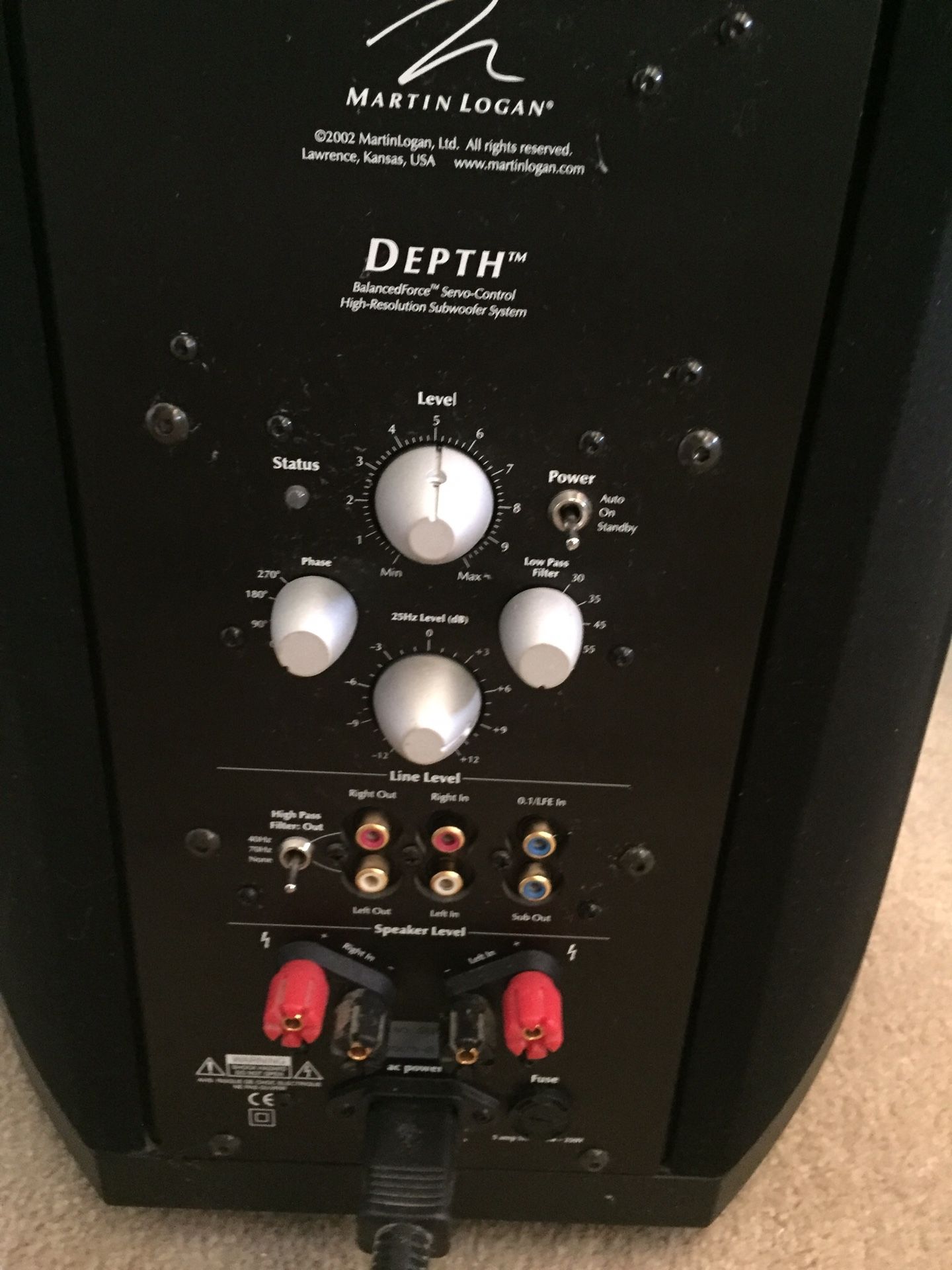Martin Logan depth subwoofer