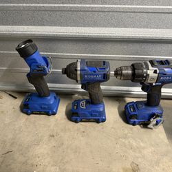 Kobalt Drills And Flashlight 