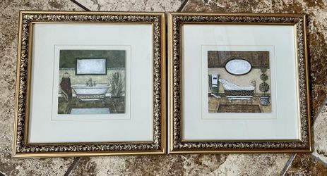 Classy Looking Framed Art For Bathroom Home Decor
