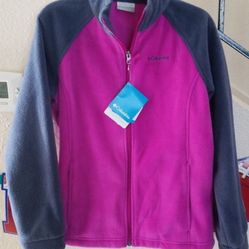 COLUMBIA GIRLS ZIP JACKET YOUTH LARGE 14-16 NEW