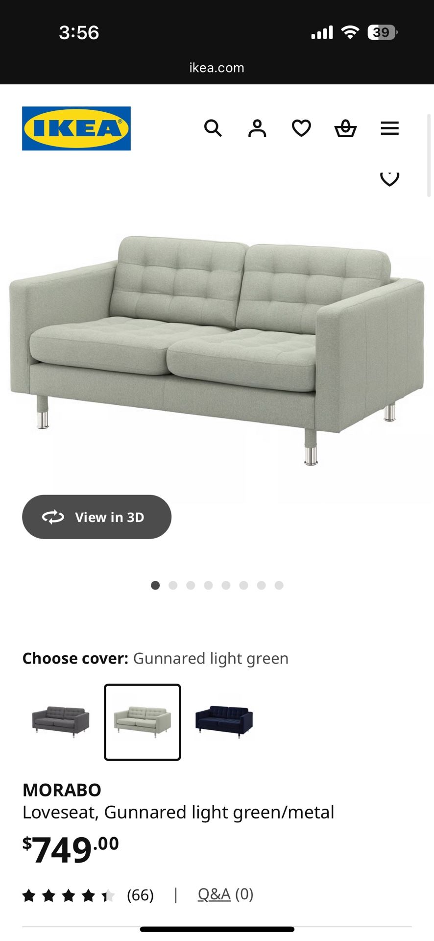 IKEA Moraba Sofa Love Seat