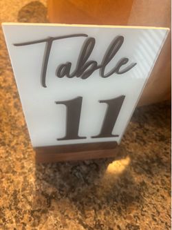 Table numbers wedding/events