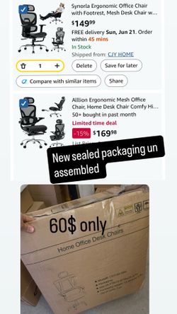 Ergonomic Office Chair with Footrest, High Back Mesh Computer Chair with Floating Lumbar Support and 2D Headrest, 135 Degree Reclining Desk Chair, Bla