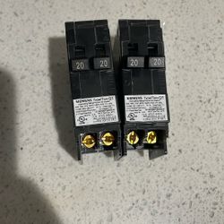 Siemens Twin 20 Amp Breakers 🔥