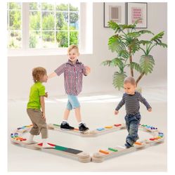 Balance Bar Balance Stones for Children Balance Beam Stacking Stones Wooden Balance Board Children Balance for Home Balance Stones Balance ( X103)