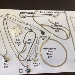 925 Sterling Silver Necklaces , See Pics For Prices