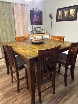Counter Height Dining Table with 6 Chairs