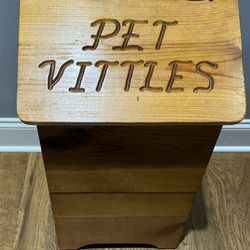 Wood Pet Vittles Container