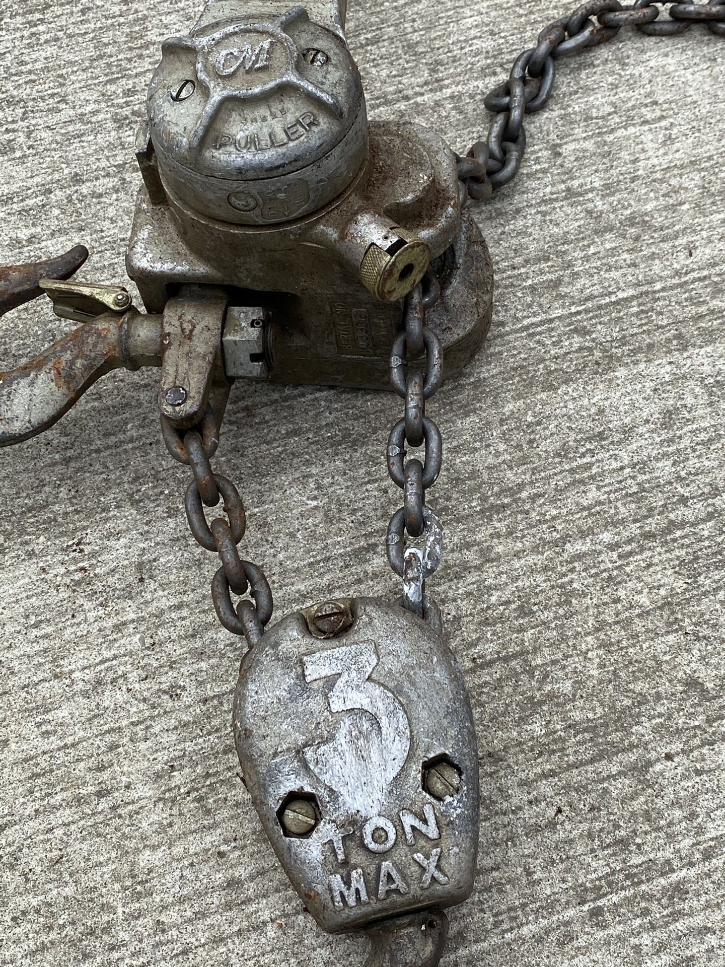 3 Ton lever chain hoist + heavy duty pullers & chain