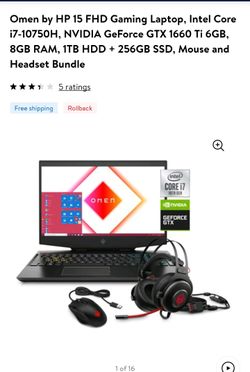 Omen Hp Core i7-10th GTX1660TI 6GB 8Gb1 TB