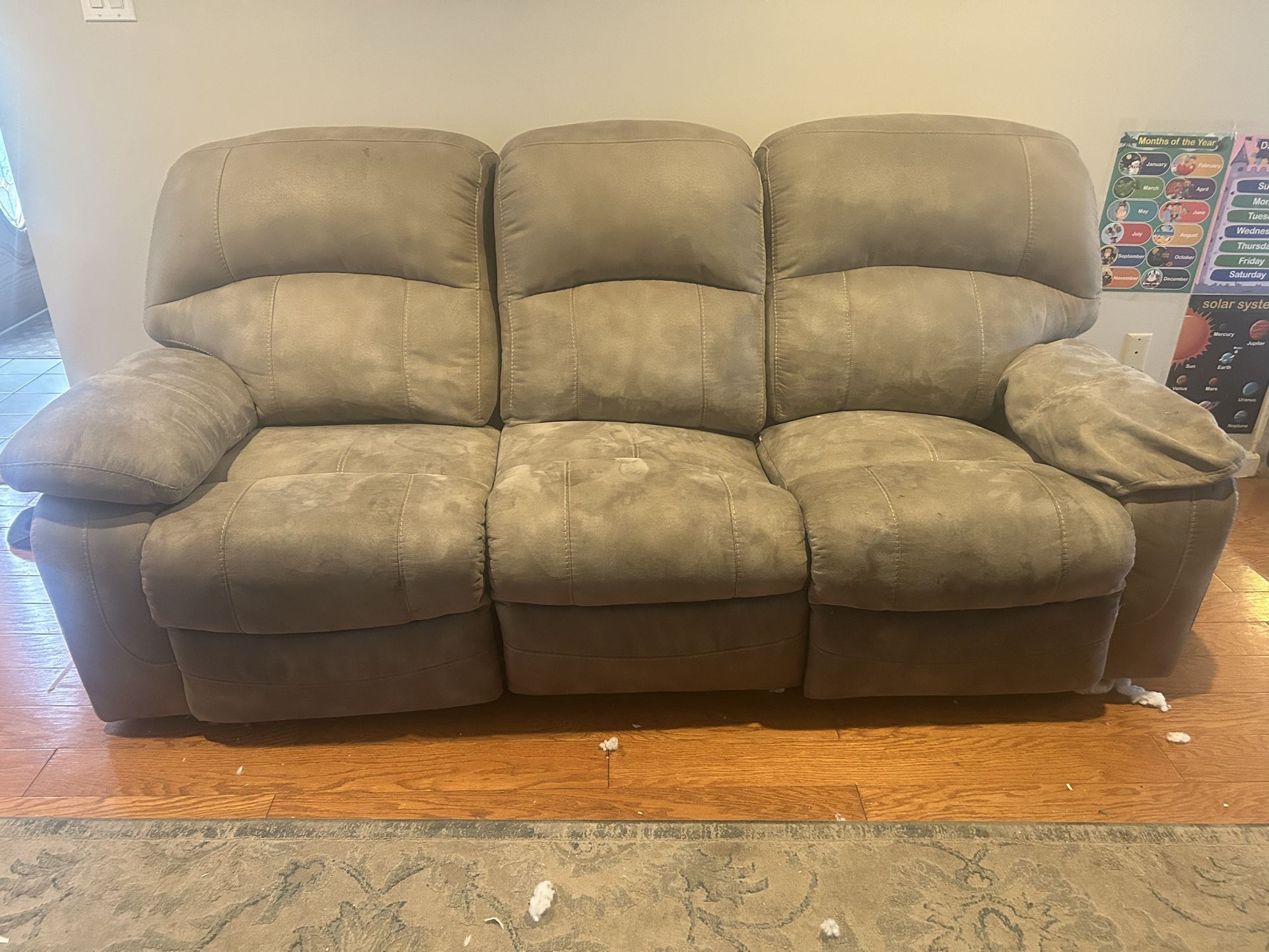 Free Reclining Sofa And Love Seat