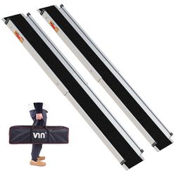 VNN Adjustable Wheelchair Ramp, 3-5 FT Portable Wheelchair Ramp For Home Step, Door Threshold Wheelchair Ramps For Home, Non-Slip Aluminum Scooter Ram