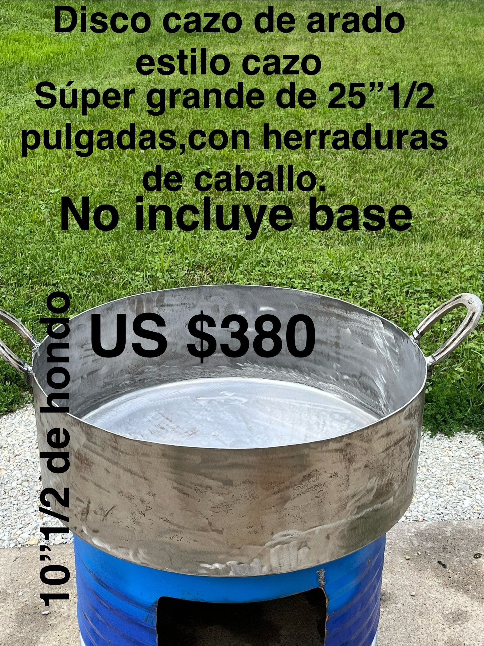 Disco Cazo De Arado Para Chicharrones O Para Freír Diferentes Cosas