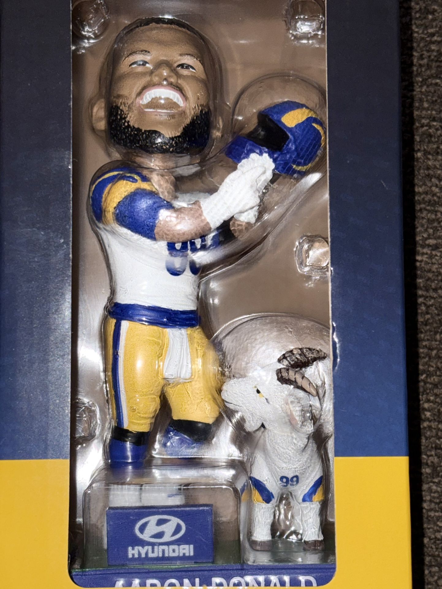 Aaron Donald The Goat Bobblehead SNF Rams vs Bucs