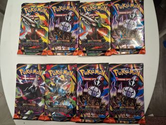 Pokemon pitch black booster cards, 8 sealed